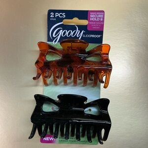 Year 2015 Goody Hair Claw Clips Set - Black and Brown